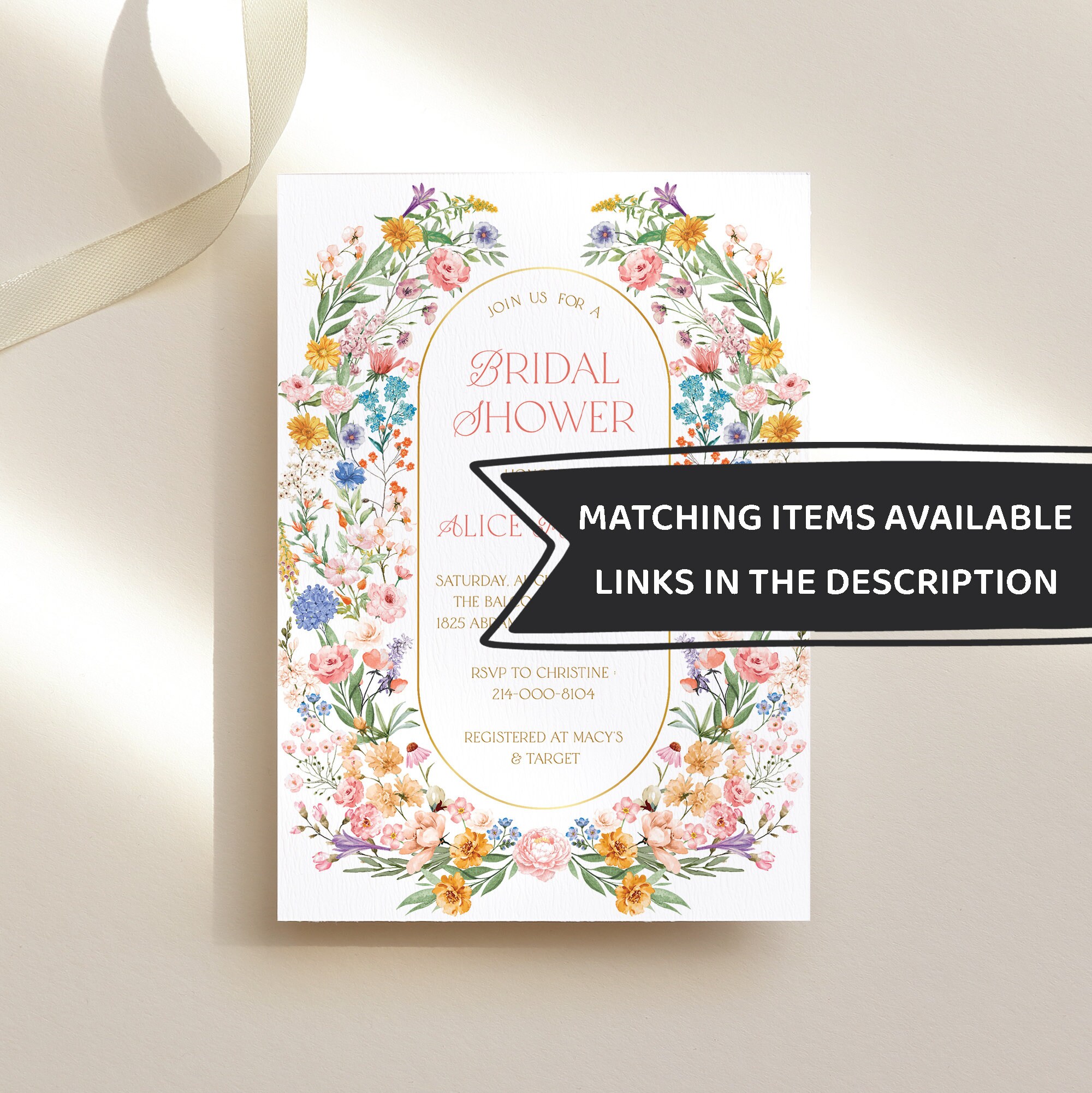 What's in Your Purse Bridal Shower Game Template Garden Flower ...