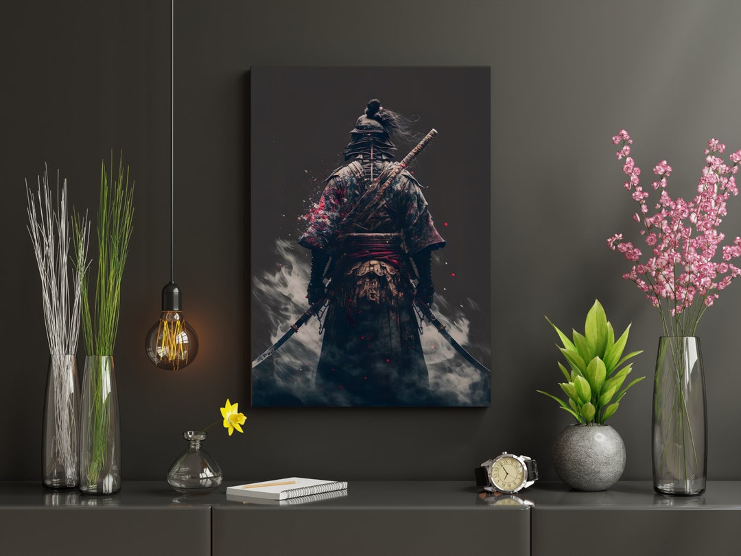 Samurai Japan Canvas Print Japanese Warrior Art Canvas Print - Etsy