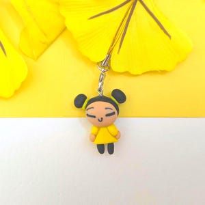 Yellow Pucca Polymer Clay Phone Charm