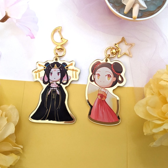 Raven of the Inner Palace Gold Mirror Keychains - Etsy
