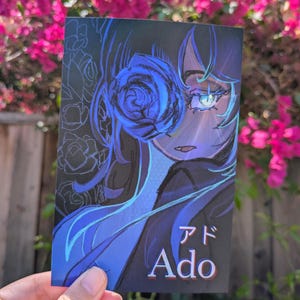 Ado- Blue Rose Print (4x6) - Etsy