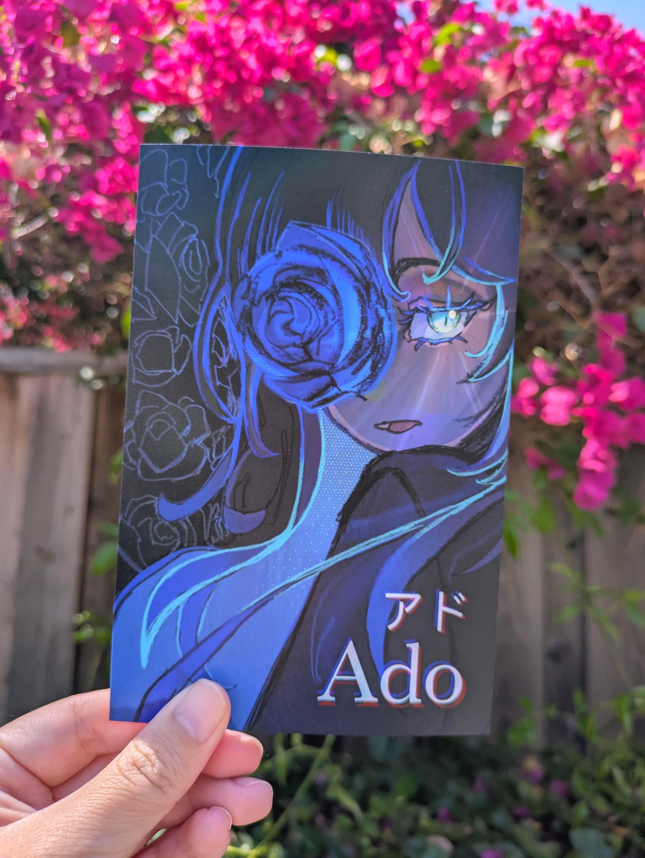 Ado- Blue Rose Print (4x6) - Etsy