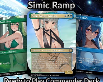 Nadu Simic Ramp Commander Deck: Anime Waifu Proxy 100 +Cards TCG EDH