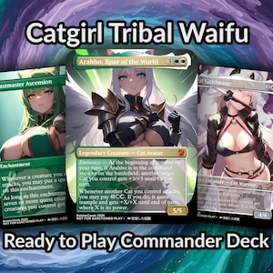 Arahbo, Roar of the World Anime Style Waifu Tribal Kommandant Deck Special Edition Custom Proxy Deck Art Für EDH High Quality Karten 108 Karten