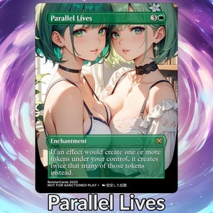 Parallel Lives Anime Waifu Proxy Custom Card TCG Holo Foil/NonFoil Mature Borderless  Anime Art For EDH Commander Gift For Him/Her