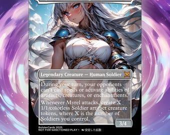 Myrel, Shield of Argive Anime Waifu Playtest Proxy Karte: Kundenspezifische TKG Art