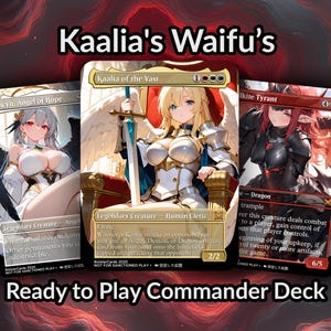 Kaalia of The Vast Anime Style Waifu Tribal Commander Deck Special Edition Custom Proxy Deck Art For EDH Gifts Borderless Mature 100 Cards