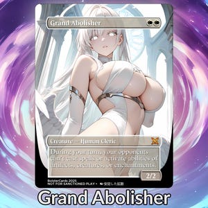 Grand Abolisher Anime Waifu Proxy Custom Card Tcg Holo Foil/NonFoil Reifen Borderless Wunderschöne Anime Art für EDH Kommandant Geschenk für Sie / Ihn