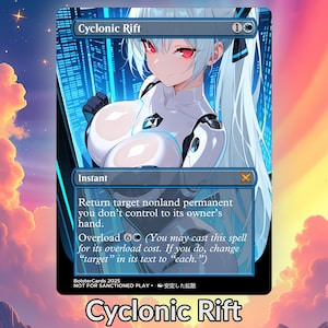 Carte proxy Waifu Playtest Anime Cyclonic Rift : oeuvres d&#39;art JCC personnalisées