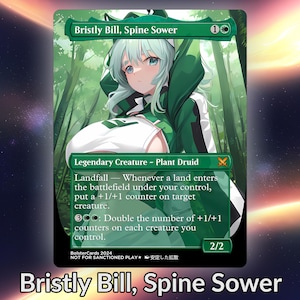 剛毛ビル、背骨蒔きアニメワイフプレイテストプロキシカード：カスタムTCGアート