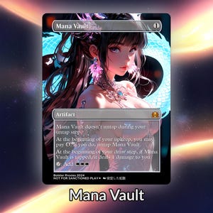 Carte personnalisée de proxy Waifu d'anime de coffre-fort de mana