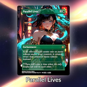 Parallel Lives Anime Waifu Proxy Custom Card TCG Folie/NonFoil Volwassen Prachtige Anime Kunst voor EDH Commander Cadeau voor hem/haar