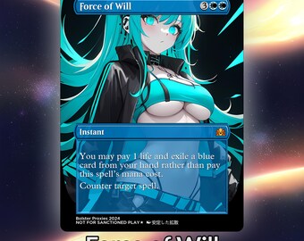 Force of Will Anime Waifu Playtest Proxy Card: Custom TCG Art