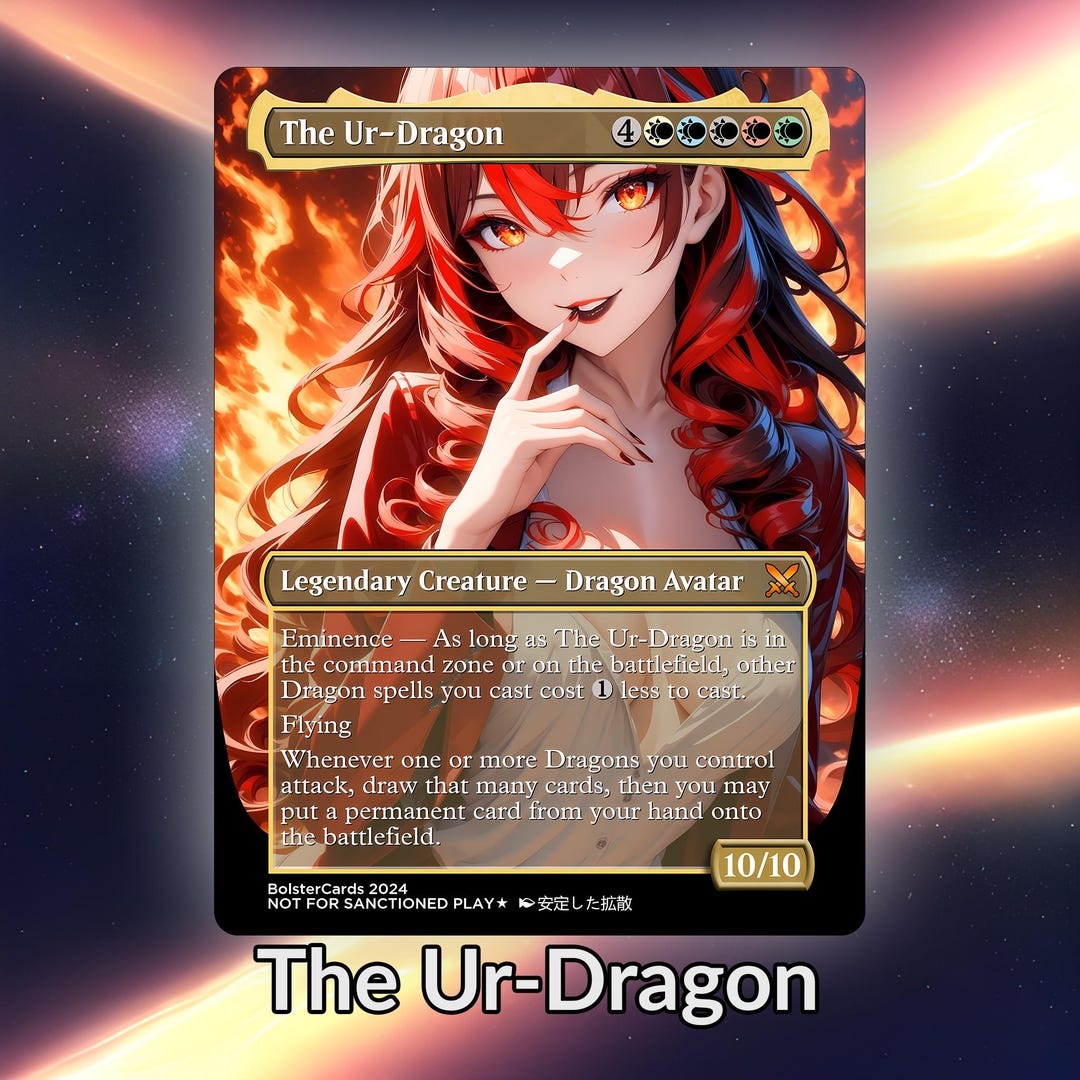 The Ur-dragon Anime Waifu Playtest Proxy Card: Custom TCG Art - Etsy ...