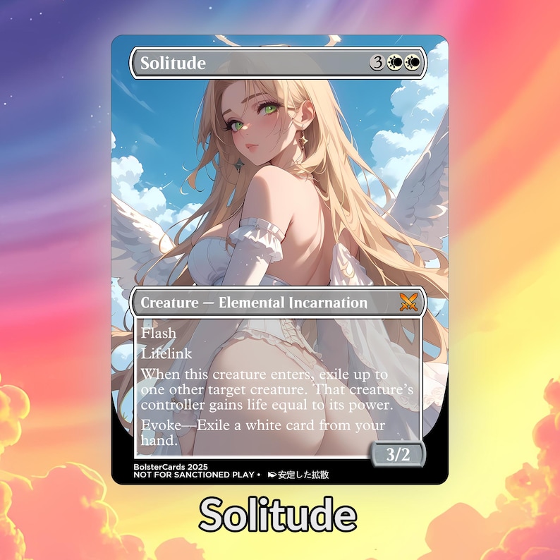 Solitude Anime Waifu Playtest Proxy Card: Custom TCG Art - Etsy
