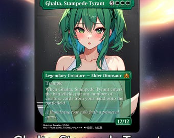 Ghalta, Stampede Tyrant Anime Waifu Playtest Proxy Card: Custom TCG Art