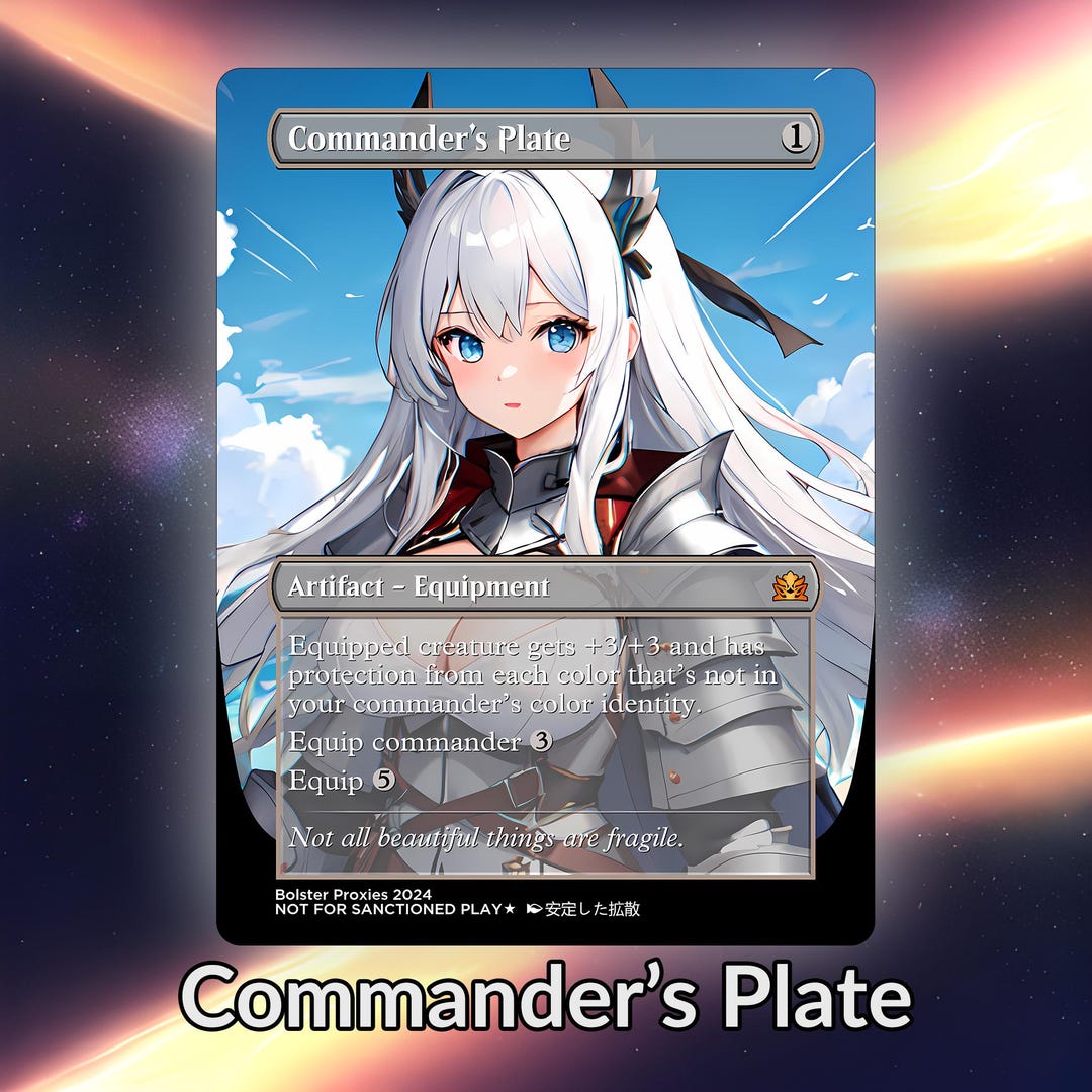 Commander's Plate Anime Waifu Playtest Proxy Card: Custom TCG Art - Etsy