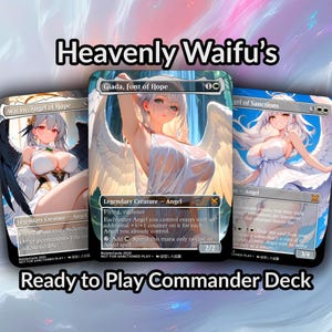 Giada, Fuente de la Esperanza, Waifu estilo anime, Baraja de comandante tribal, Edición especial, Arte de baraja proxy personalizado para EDH, Cartas de alta calidad, 108 cartas