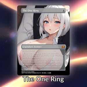 Tarjeta personalizada de Anime Waifu Proxy de Anillo Único TCG con lámina/sin lámina, arte de anime maduro y magnífico para comandante EDH, regalo para él/ella