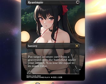 Reanimate Anime Waifu Playtest Proxy Card: Custom TCG Art