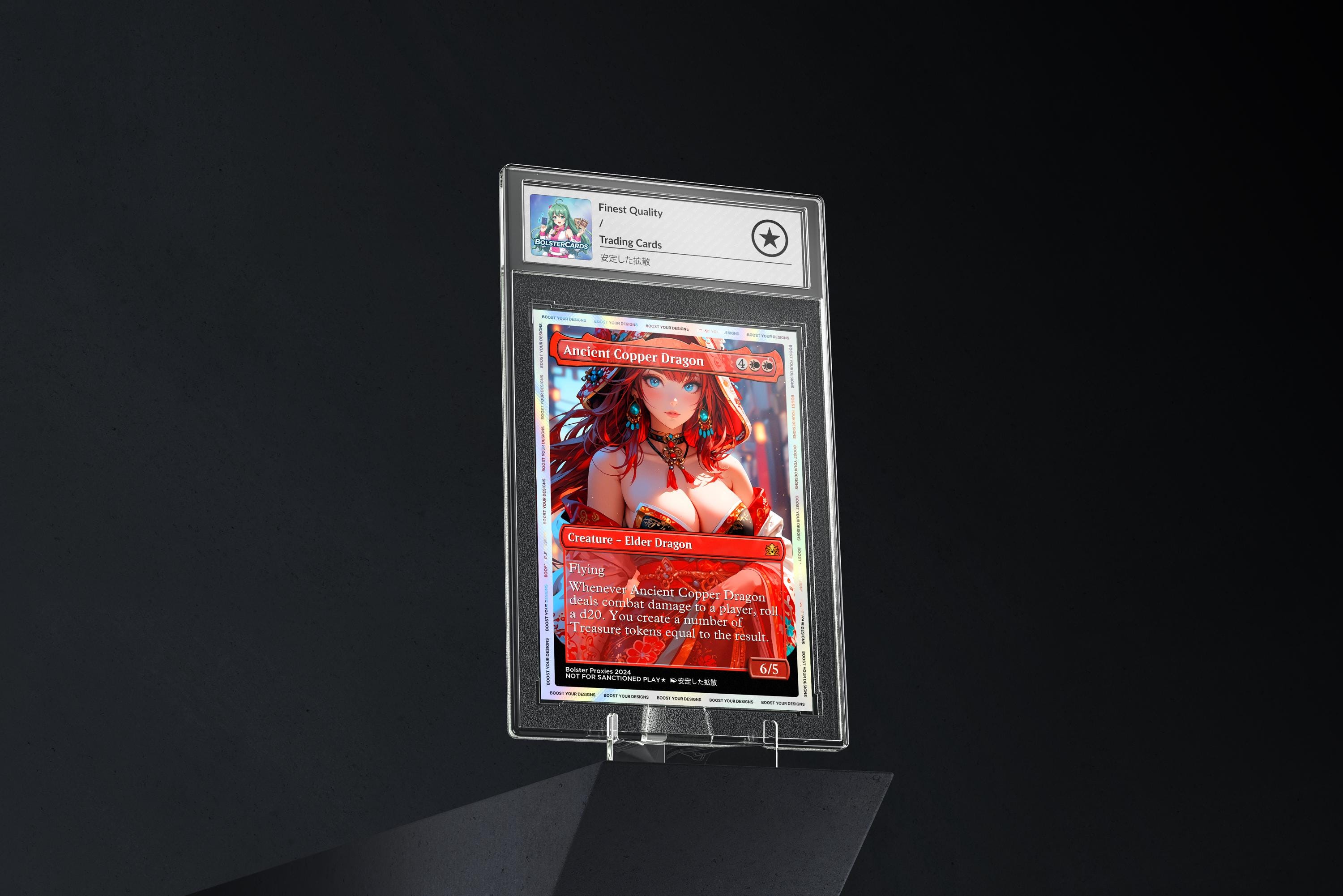 Ancient Copper Dragon Anime Waifu Playtest Proxy Card: Custom TCG Art ...