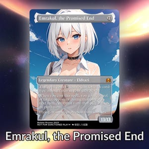 Emrakul la fin promise, carte personnalisée proxy Waifu, feuille TCG, art de l'anime mature et magnifique pour le commandant EDH, cadeau pour lui/elle