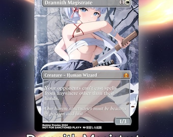 Drannith Magistrate Anime Waifu Playtest Proxy Card: Custom TCG Art