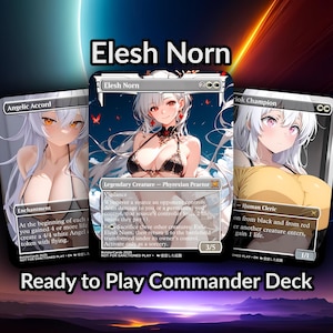 Elesh Norn Anime Style Waifu Tribal Commander Deck Edición especial Arte de mazo proxy personalizado para EDH Cartas de alta calidad 108 cartas