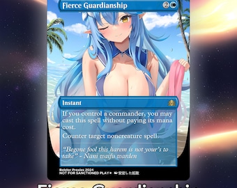Fierce Guardianship Anime Waifu Playtest Proxy Card: Custom TCG Art