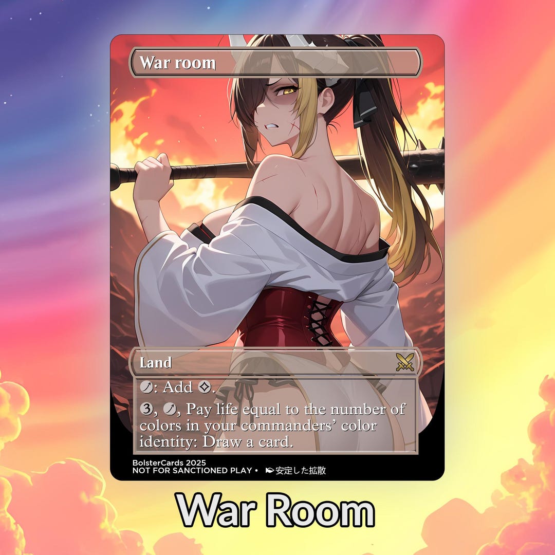 War Room Anime Waifu Playtest Proxy Card: Custom TCG Art - Etsy