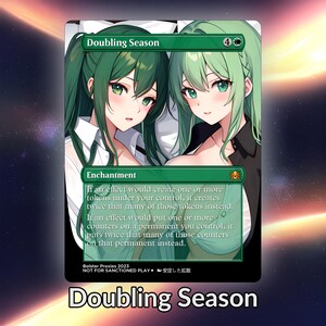 Verdubbeling seizoen Anime Waifu Proxy aangepaste kaart TCG folie/non-folie volwassen prachtige anime kunst voor EDH commandant cadeau voor hem/haar