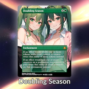 Verdubbeling seizoen Anime Waifu Proxy aangepaste kaart TCG folie/non-folie volwassen prachtige anime kunst voor EDH commandant cadeau voor hem/haar