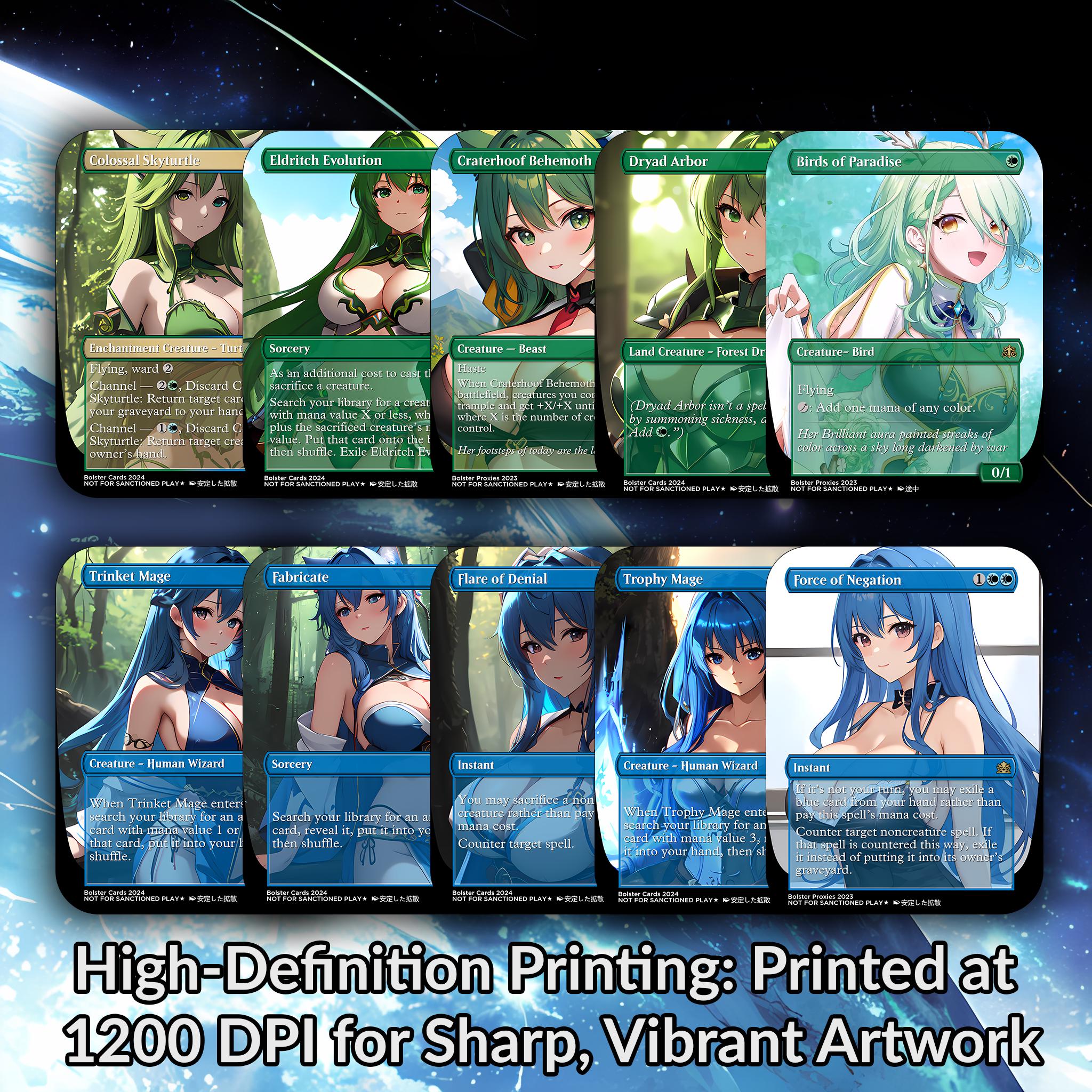 Simic Ramp Ramp Card Nadu Simic Ramp Commander Deck: Anime Waifu Proxy 100 +cards TCG EDH - Etsy