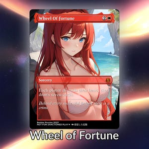 Rad van fortuin Anime Waifu Proxy aangepaste kaart TCG folie/non-folie volwassen prachtige anime kunst voor EDH commandant cadeau voor hem/haar