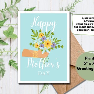 Tarjeta imprimible del Día de la Madre, Tarjeta imprimible, Linda tarjeta de mamá imprimible, Descarga instantánea, Tarjeta para mamá