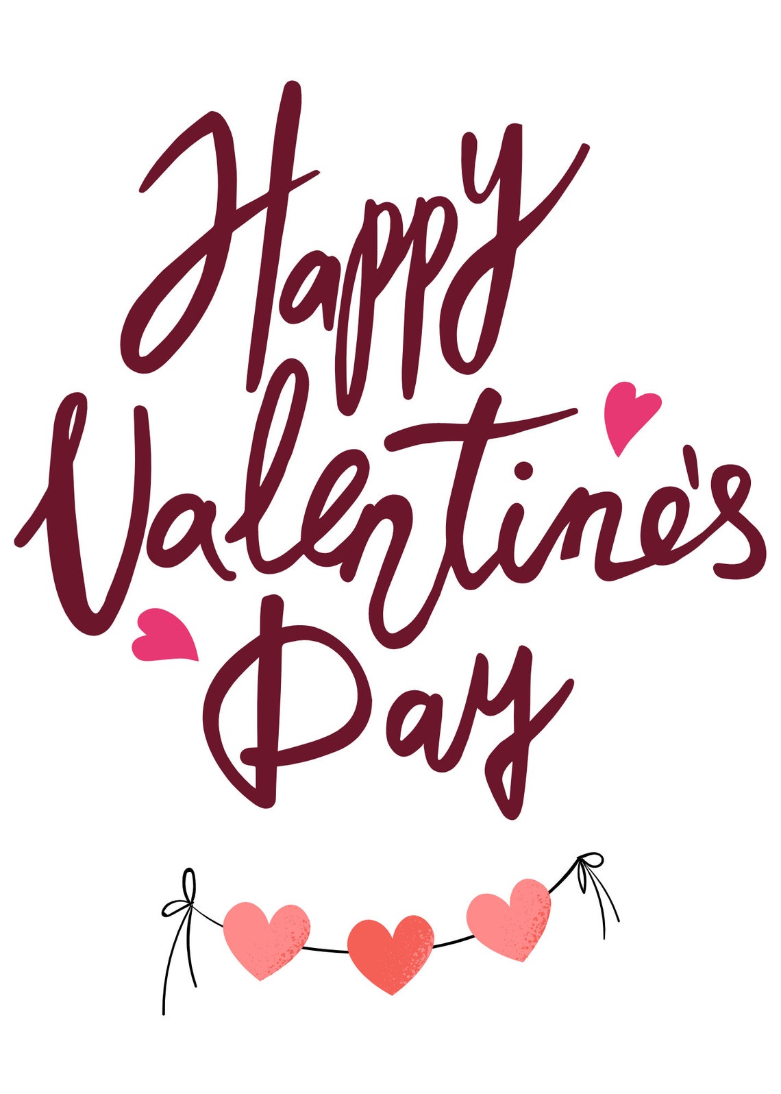 Printable Valentine Card Printable Heart Valentine s Day Card Printable Card Instant