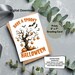Printable Halloween Card, Printable Spooky Tree Card, Printable Card ...