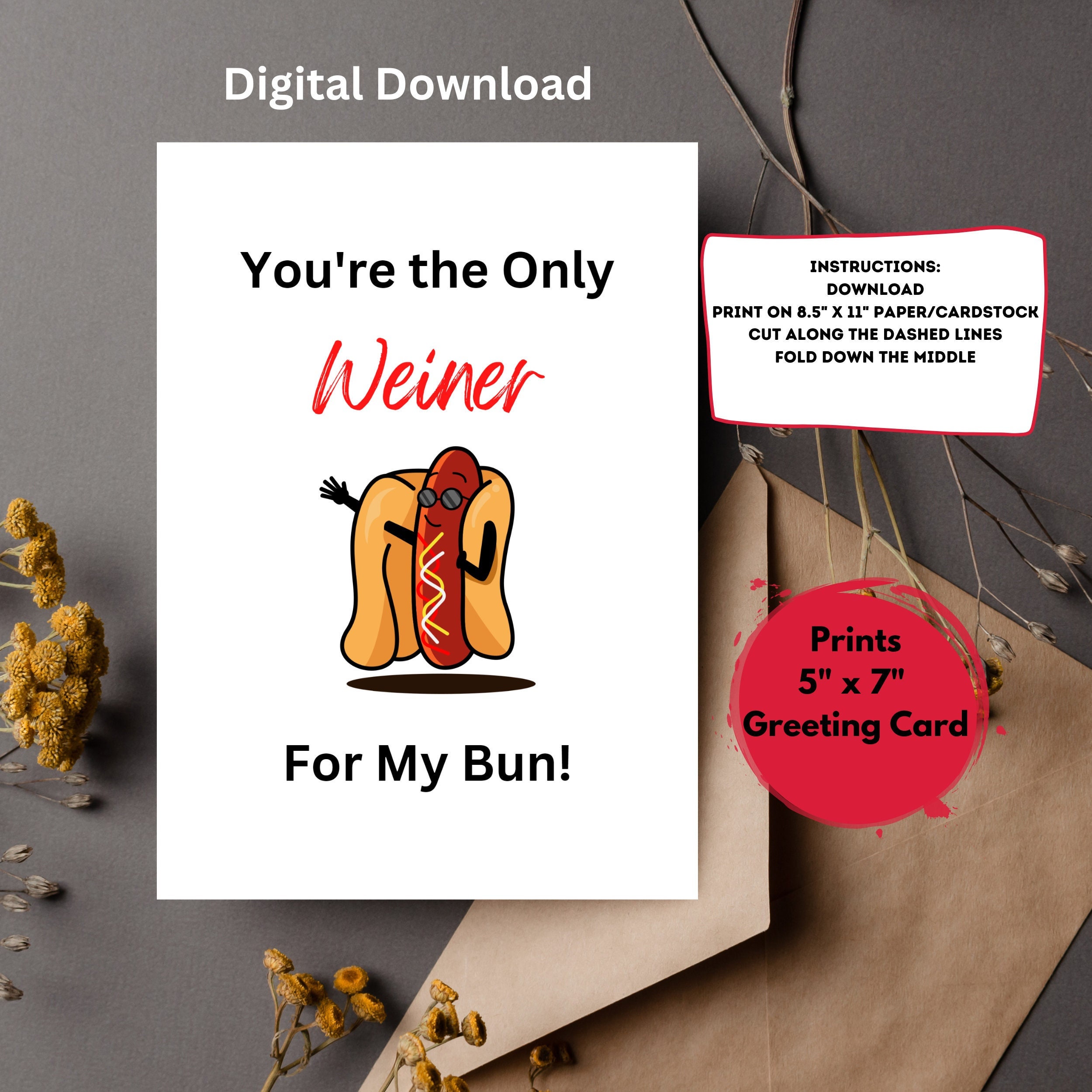 Printable Valentine Card Naughty Valentines Card INSTANT DOWNLOAD Card ...
