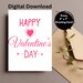 Printable Valentine Card, Printable Heart Valentine's Day Card ...