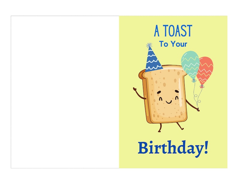 Happy Birthday Printable Card, A Toast to Your Birthday Printable Card ...