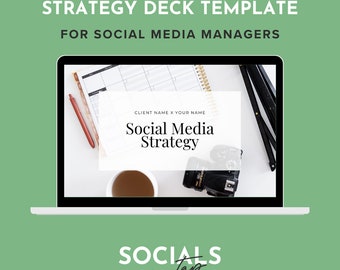 Social Media Strategy Deck Template | Canva Template for Social Media Managers