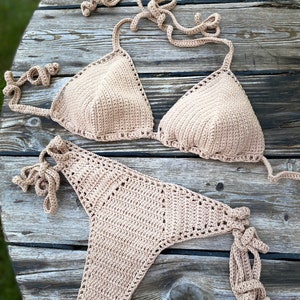Crochet Brazilian Bikini Set 100% Cotton - Etsy