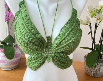 Crochet Butterfly Top Pattern, XS to 2XL, Digital Download, PDF