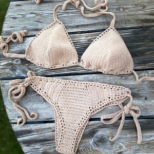 Crochet Brazilian Bikini Set 100% Cotton - Etsy