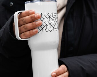 Travel mug with a handle