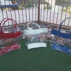 Classy and elegant Stadium approved 12x6x12 clear PVC bag.