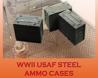WWII USAF Steel Ammo Cases - 1/72 Scale - Resin