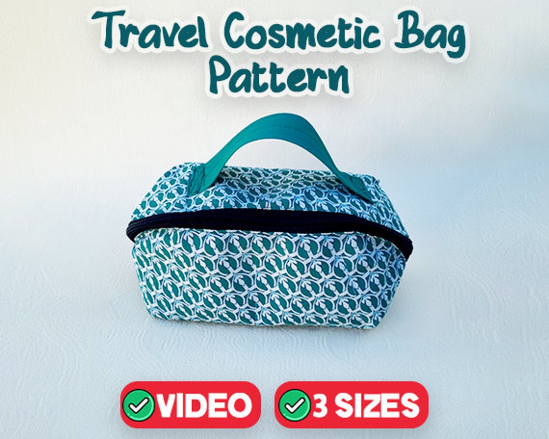Cosmetic Bag Sewing Pattern Makeup Bag Pattern Zipper Pouch Etsy