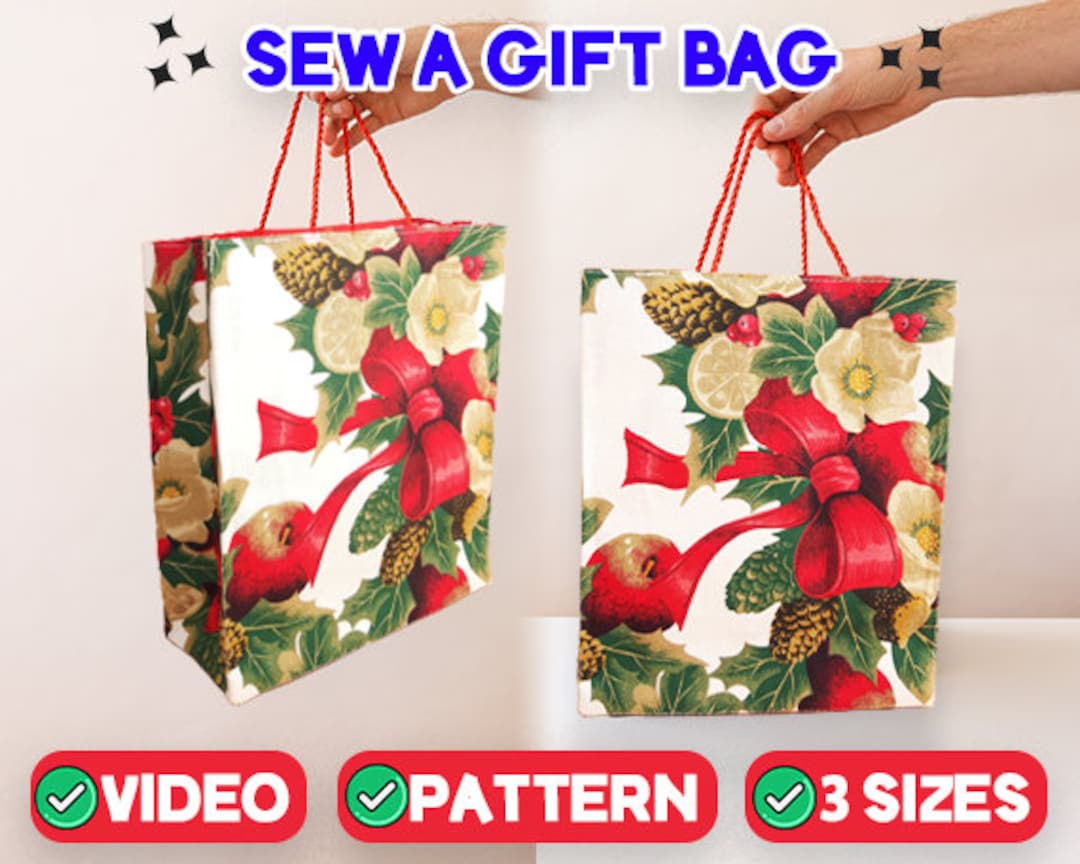 Gift Bag SEWING PATTERN Diy Gift Bag Pattern Giftbag Etsy