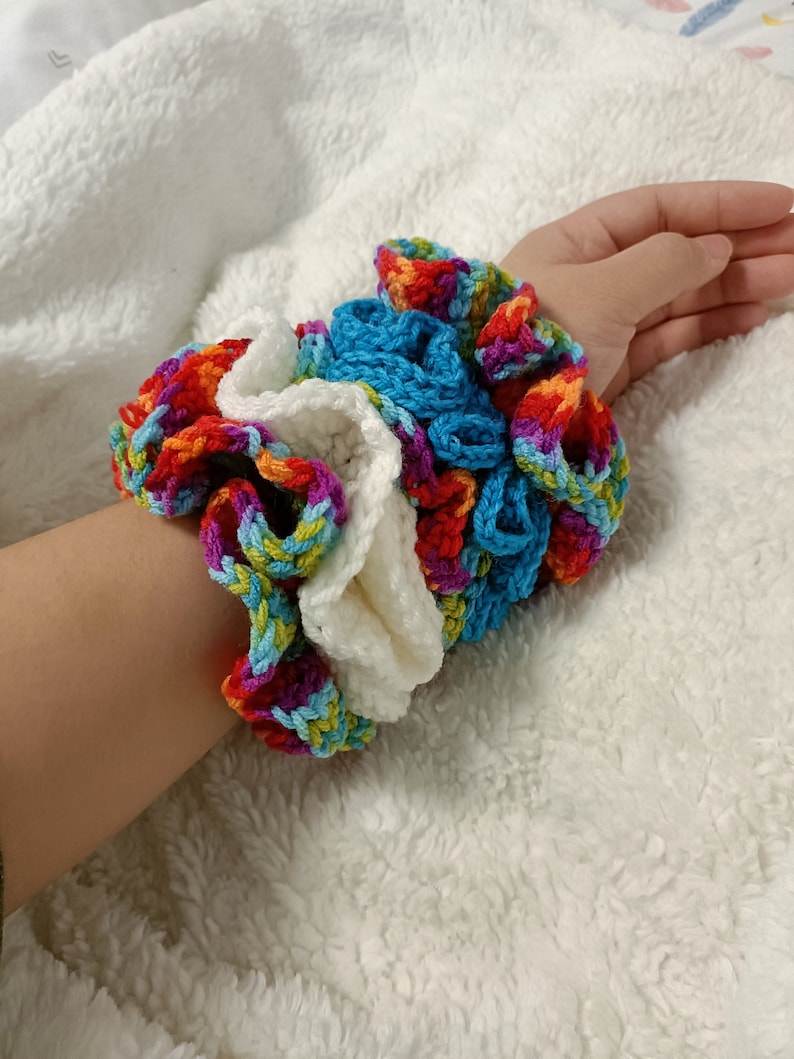 Fun, Colorful, Handmade Crochet Scrunchies and Hairties Great so That ...